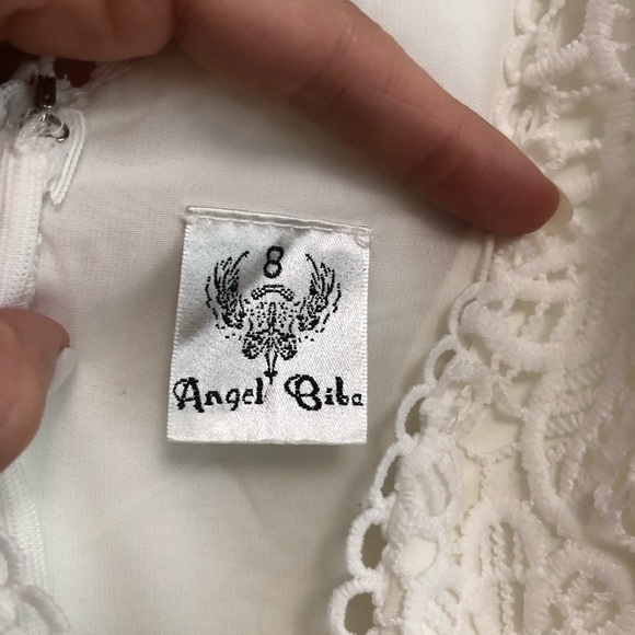 White V Neck Dress From Red Dress Boutique - Picture 6 of 7